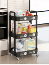 4-Tier Rolling Storage Cart with Lockable Casters, beauty trolly - Image 4